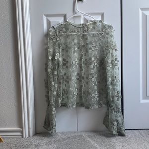 Cute Mesh green top. Have worn only once.